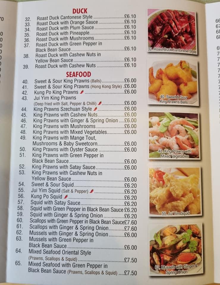 Menu at Golden Palace Chinese Food Center restaurant, Bexhill