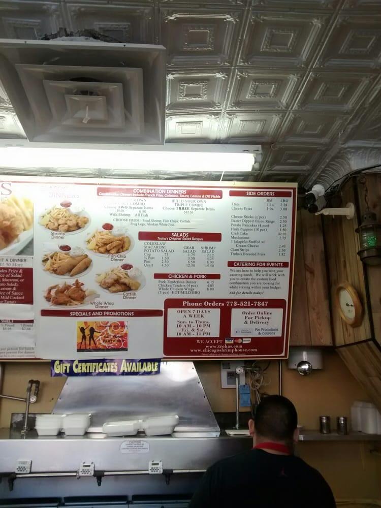Menu at Troha's Chicken & Shrimp House restaurant, Chicago