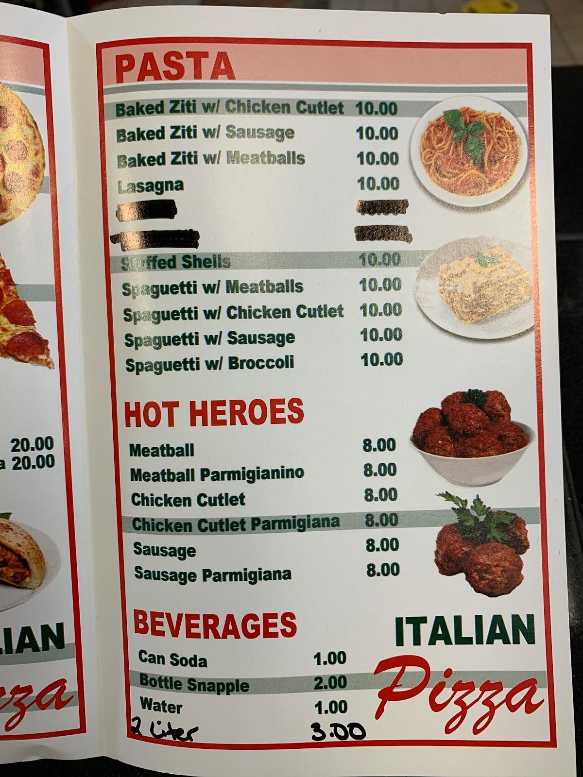 Menu at Jerome Pizza restaurant, Yonkers