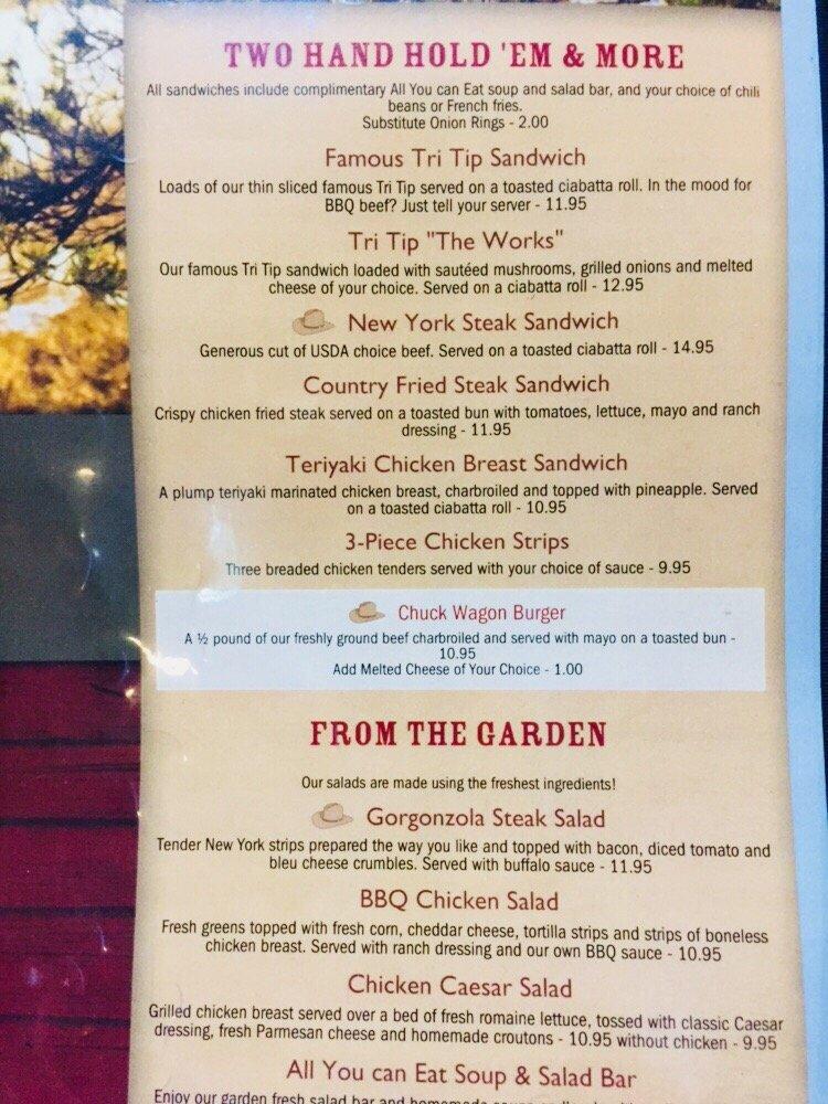 Menu at House of Beef steakhouse, Oakdale