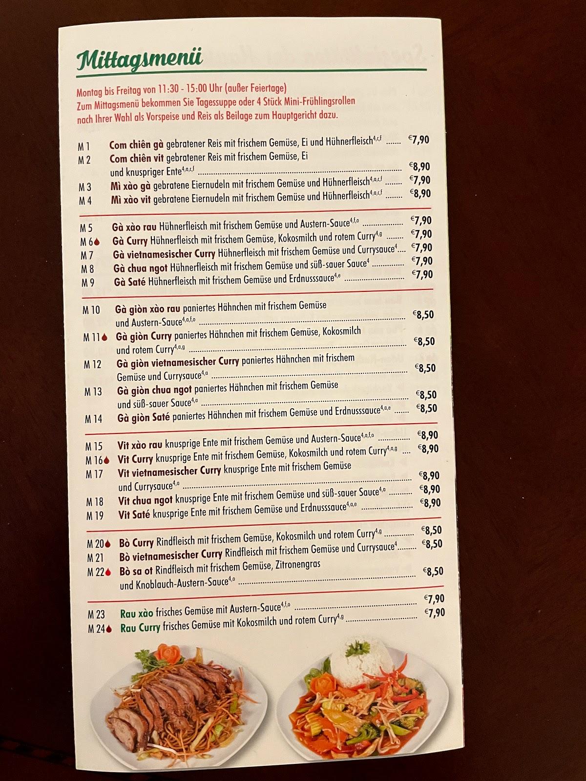 Speisekarte von Hanoi Restaurant, Prien am Chiemsee
