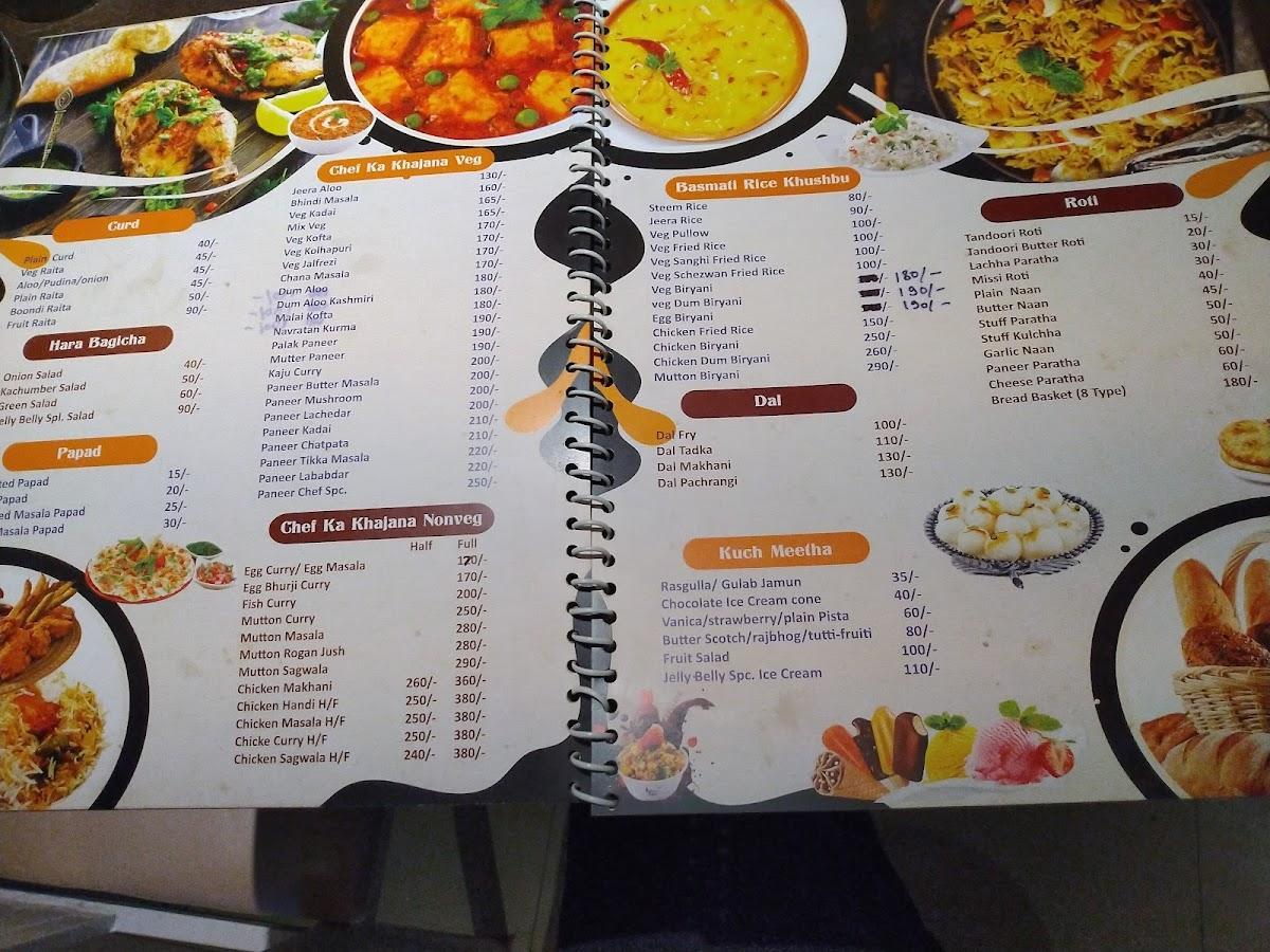 Menu at Jelly Belly Cafe & Restaurant, Janjgir