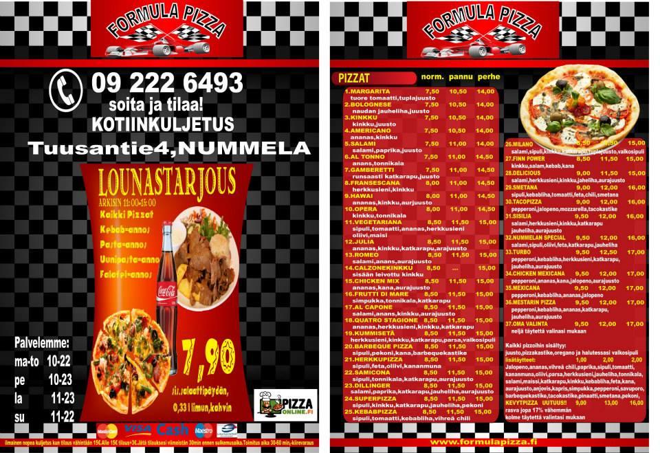 Formula Pizza pizzeria, Nummela - Restaurant reviews