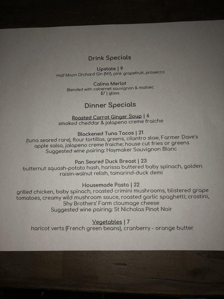Menu at Fuse Westford restaurant, Westford