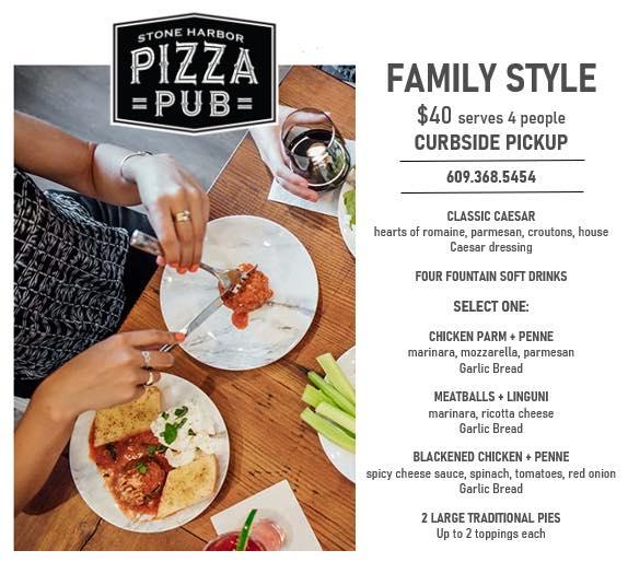 Menu at Stone Harbor Pizza Pub, Stone Harbor, 315 96th St