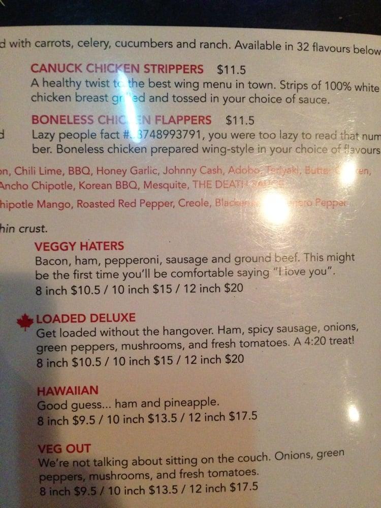 Menu at The Canadian Brewhouse (Red Deer) pub & bar, Red Deer