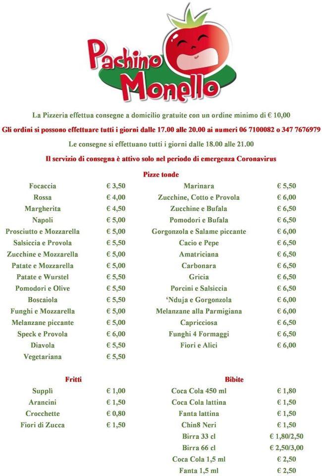 Menu di Pachino Monello 