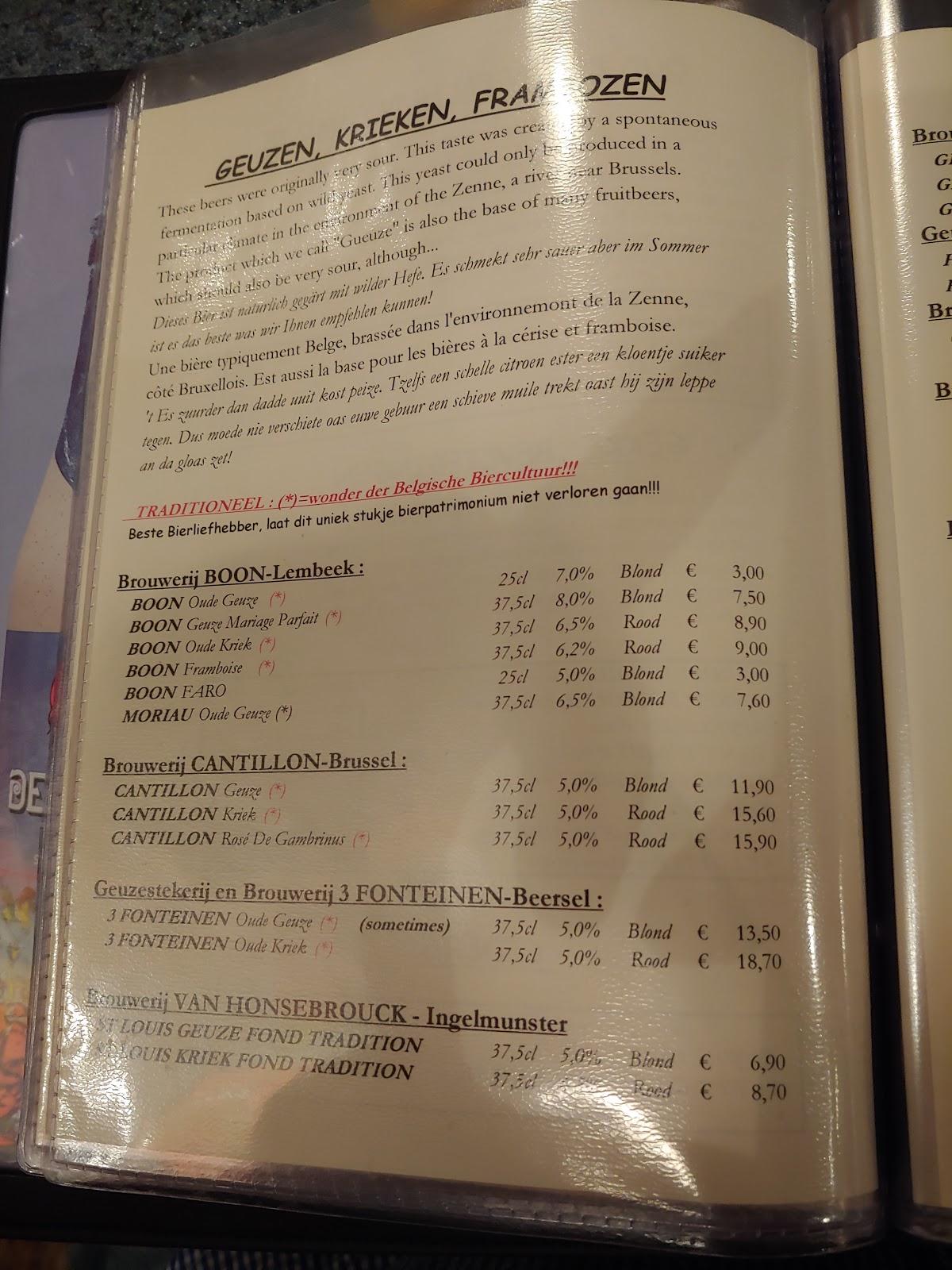 Carta de Delirium Tremens, Gante