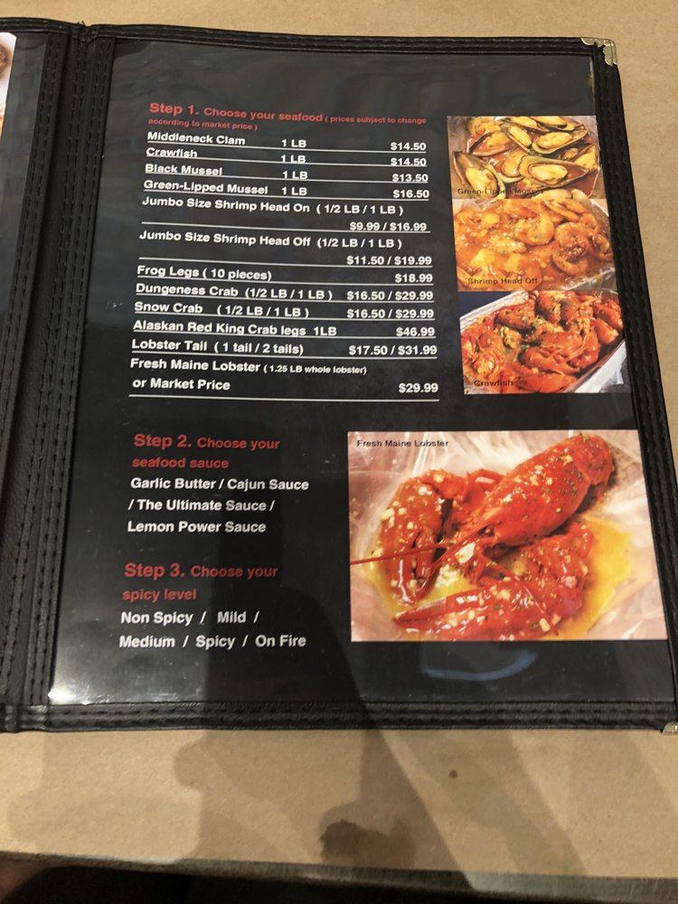 Menu at Cajun Boil Brickell restaurant, Miami, 141 SW 7th St