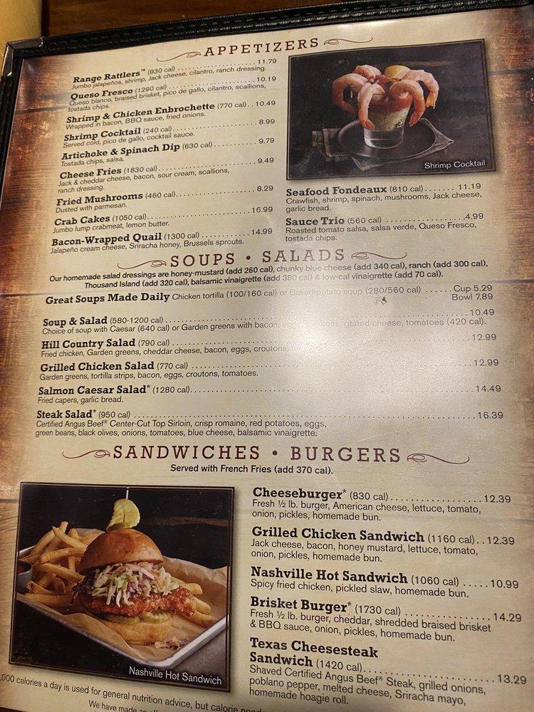 Menu at Saltgrass Steak House steakhouse Amarillo I 40 W