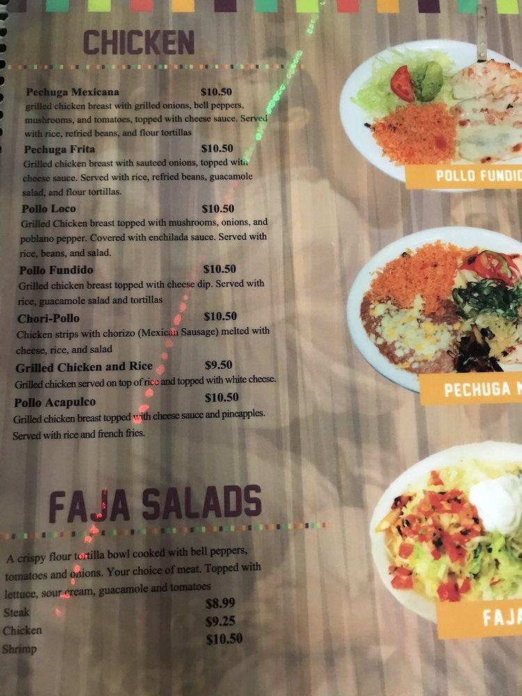 Menu At El Campesino Restaurant Scottsboro