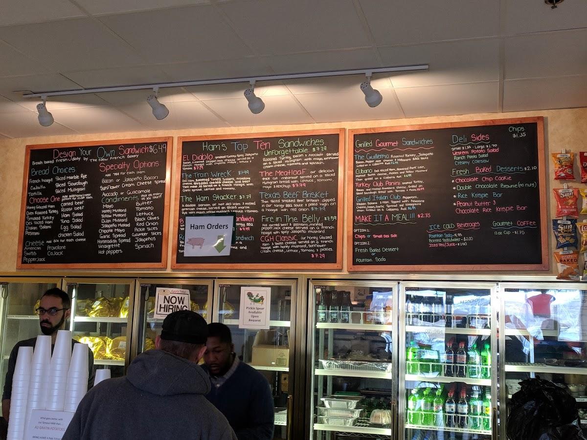 Menu at Ham's Sandwich Shop restaurant, Minnetonka