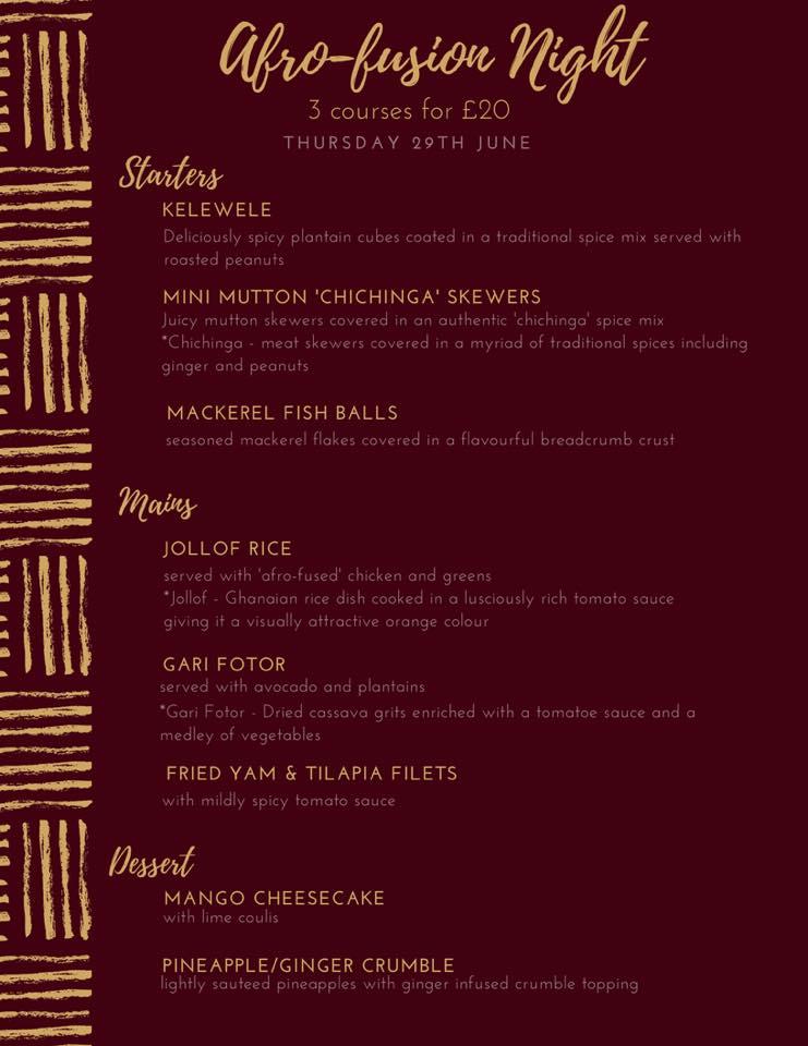 Menu at Olive Moroccan Restaurant, Belper