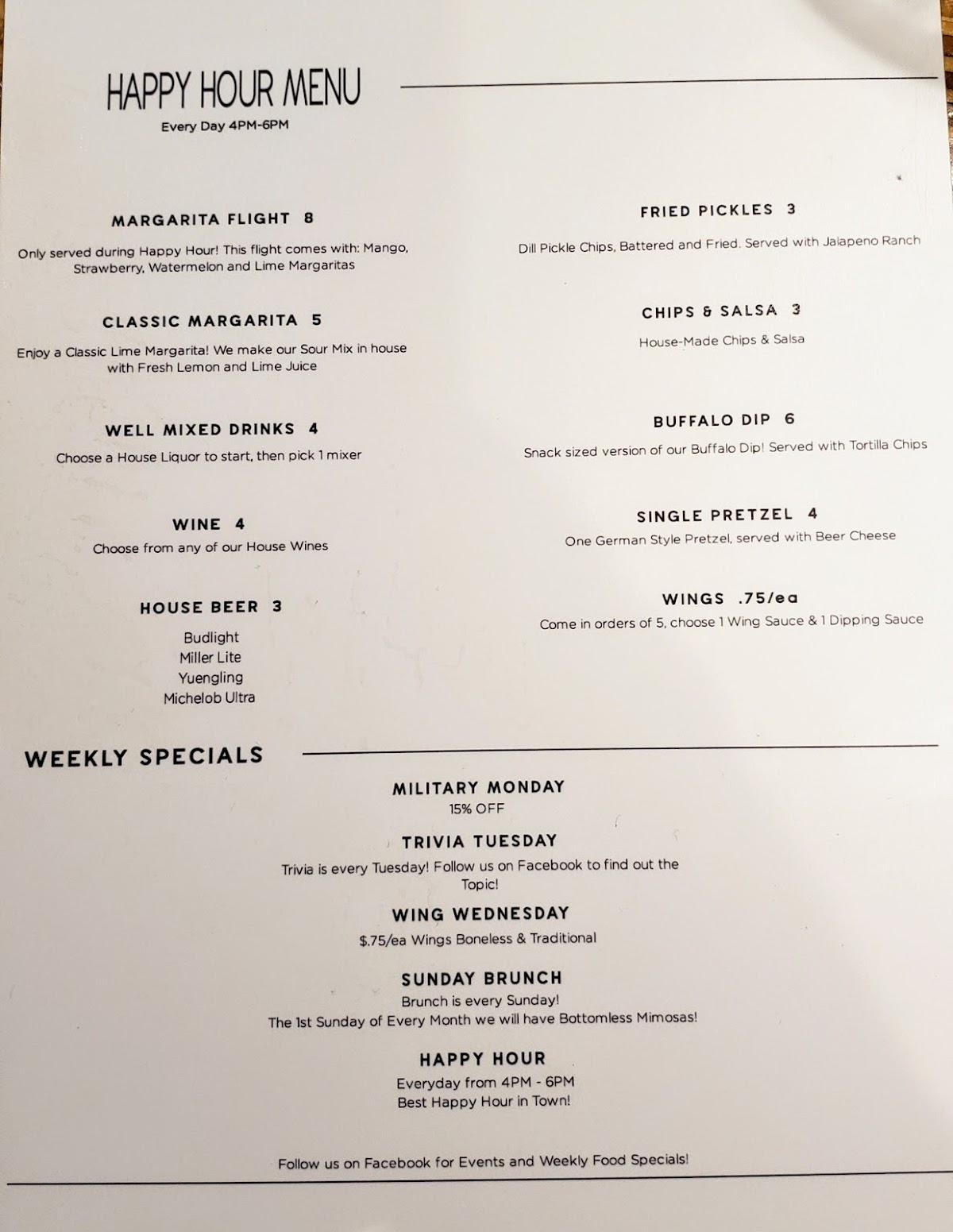 Carta de Black Barley Kitchen & Taphouse, Warner Robins