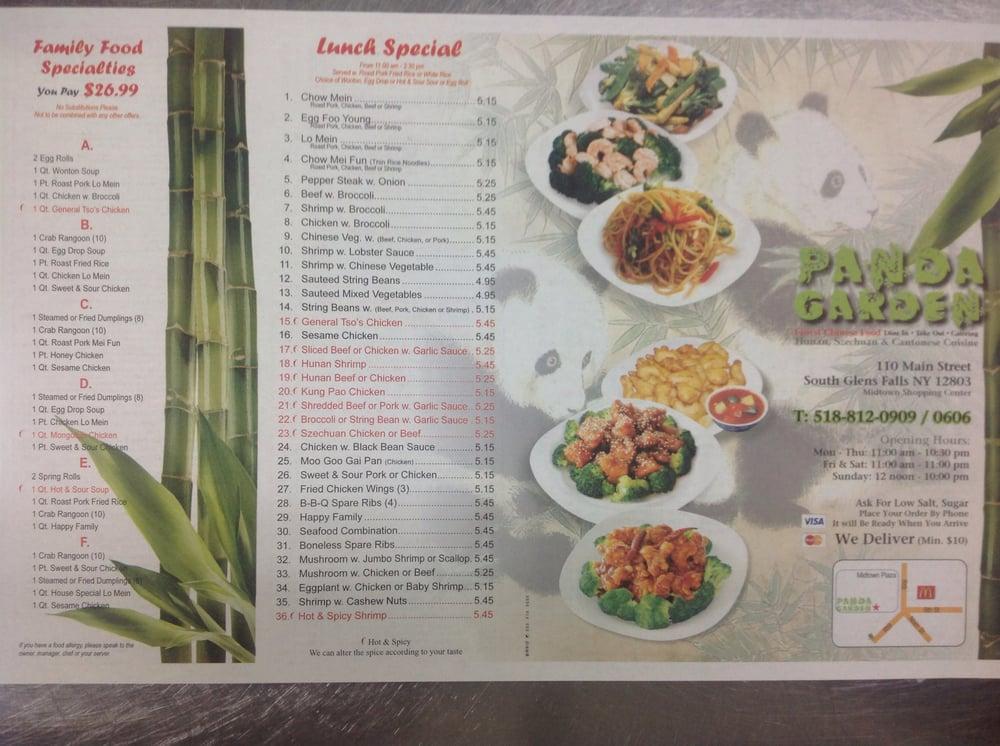 panda garden menu