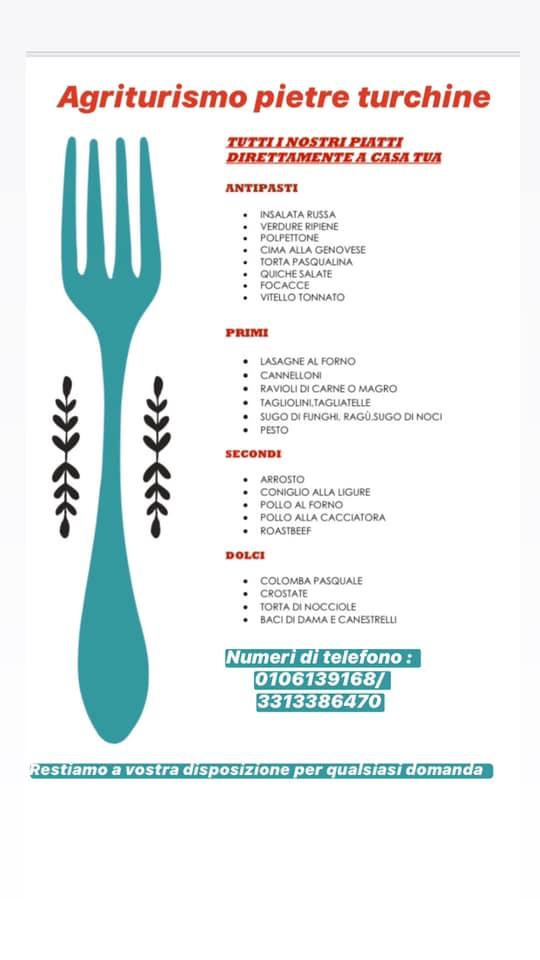 Menu di Agriturismo Pietre Turchine 