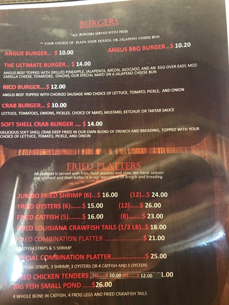 Menu at Stephens Heads or Tails Restaurant, Marksville