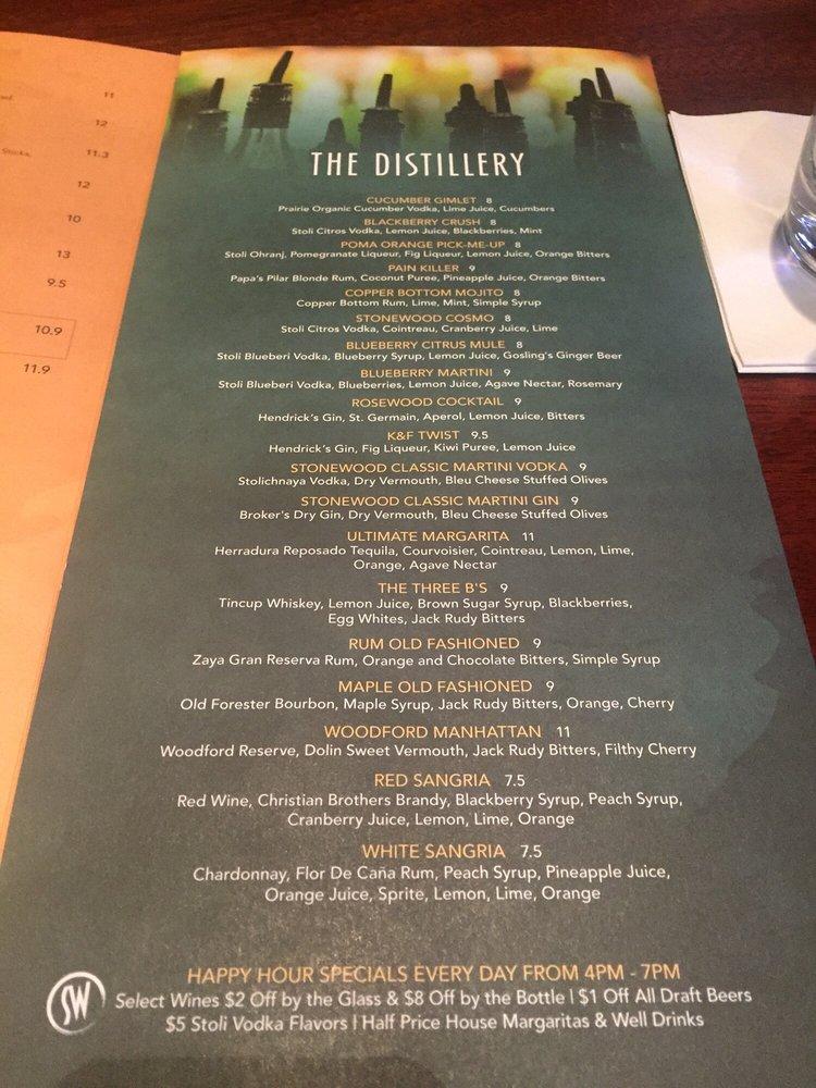Menu at Stonewood Grill & Tavern steakhouse, Jacksonville, Baymeadows Rd 3