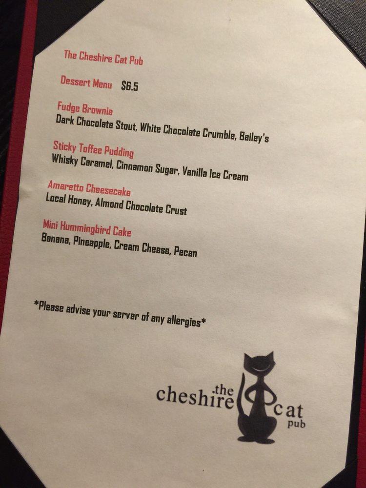 Menu At The Cheshire Cat Pub Ottawa menu-at-the-cheshire-cat-pub-ottawa