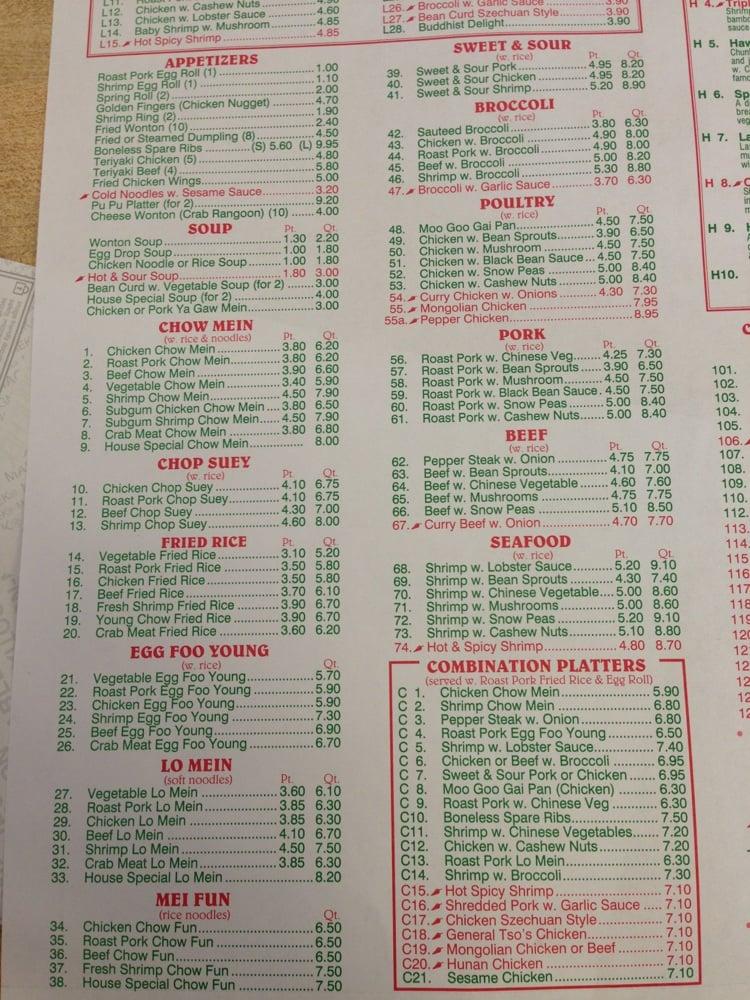 Menu at Happy Wok restaurant, Wilmington