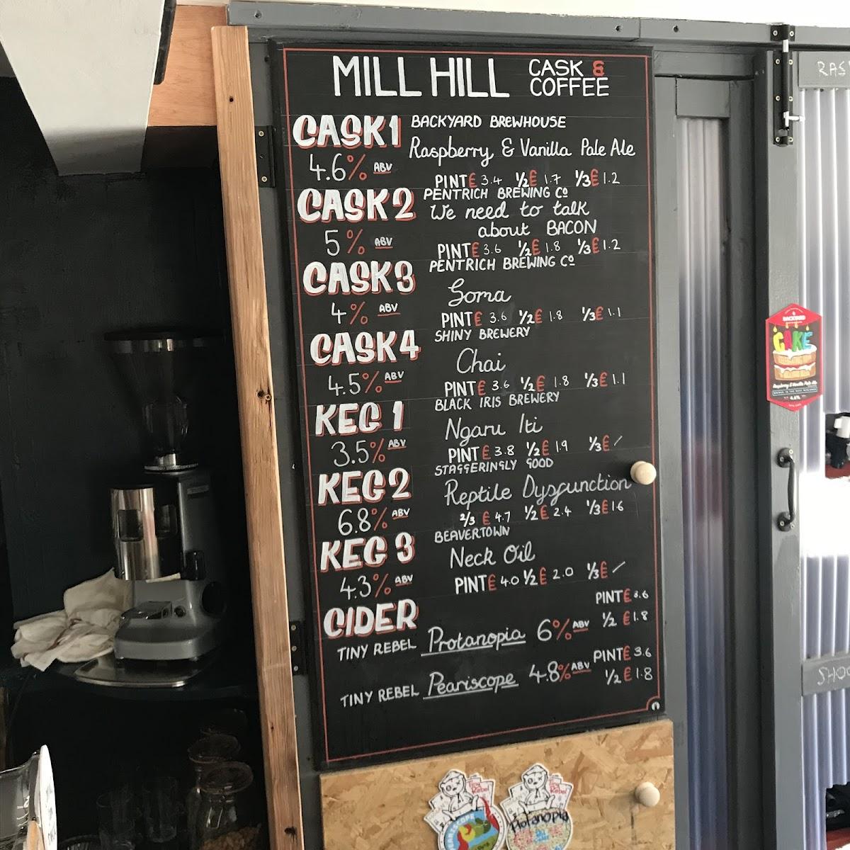 Menu at Mill Hill Cask & Coffee pub & bar, Leicester