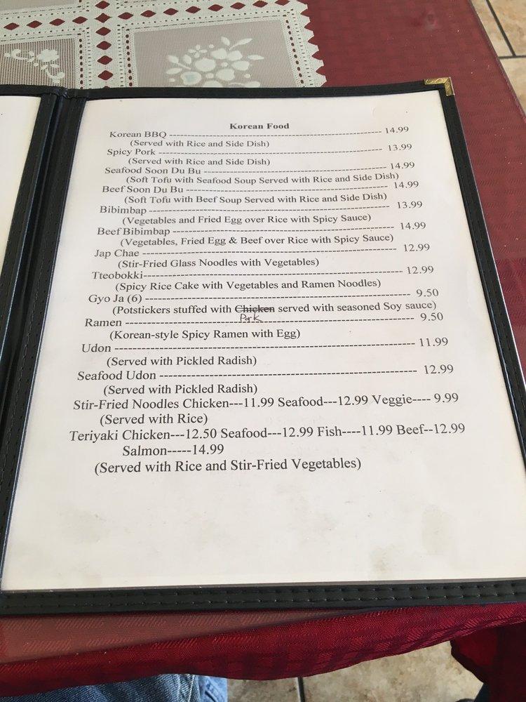 Menu at Ocean Fish & Chips & Korean BBQ, Marysville