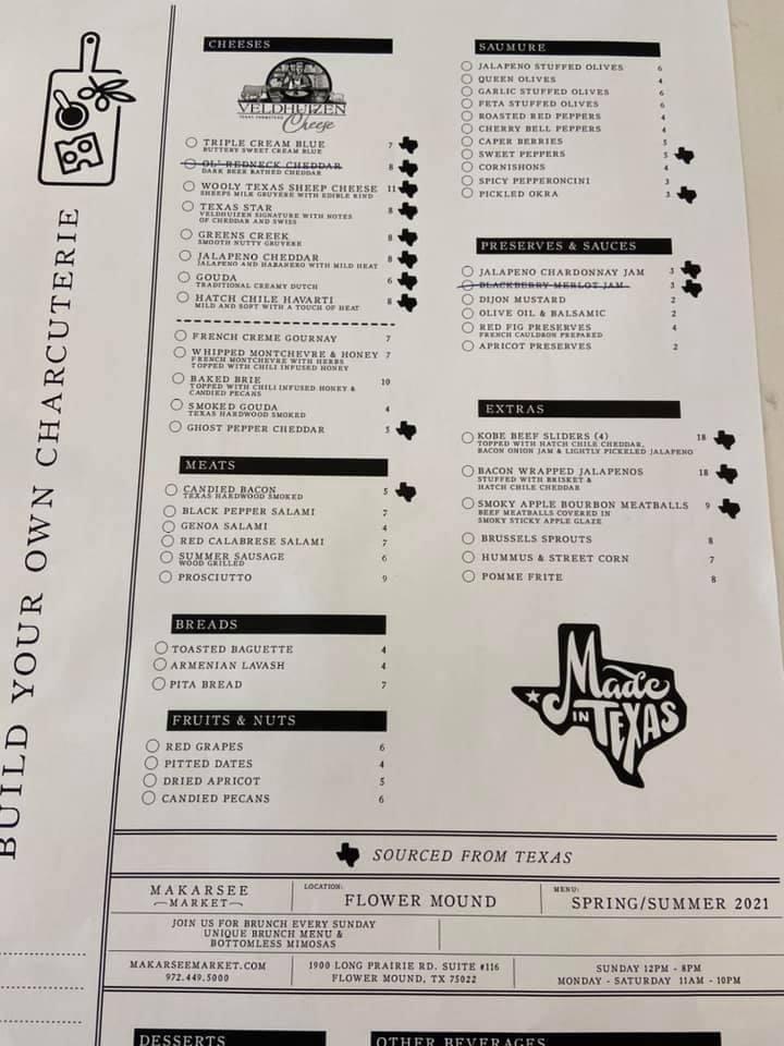Menu at Barrel 99 Bar Grill, Flower Mound