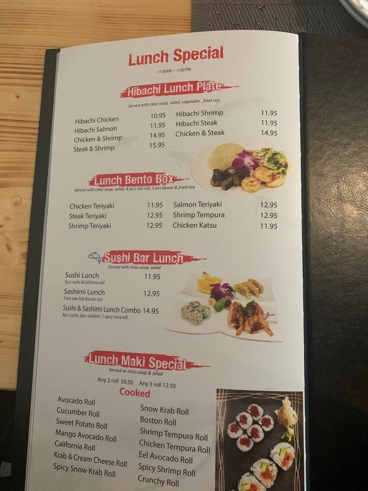 Menu at Ninja Japanese steak house & sushi bar, Naples