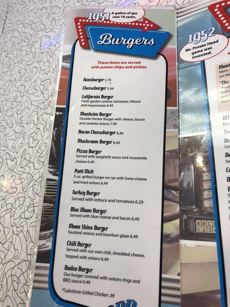 Menu at Manheim Diner restaurant, Schuylkill Haven, PA61