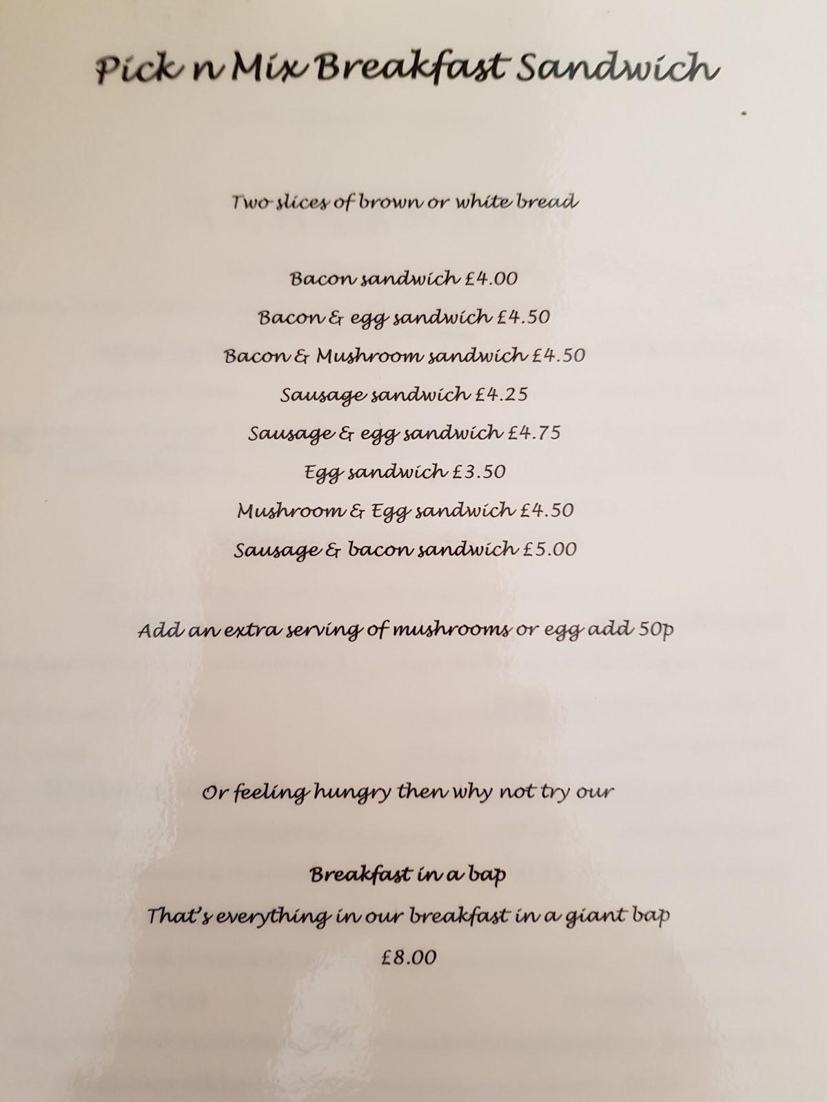 Menu at The Milking Parlour Tea Rooms cafe, Wilbarston