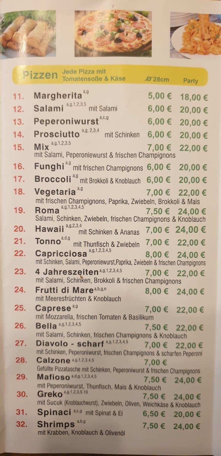 Speisekarte Von City D Ner Pizzeria Grebenhain