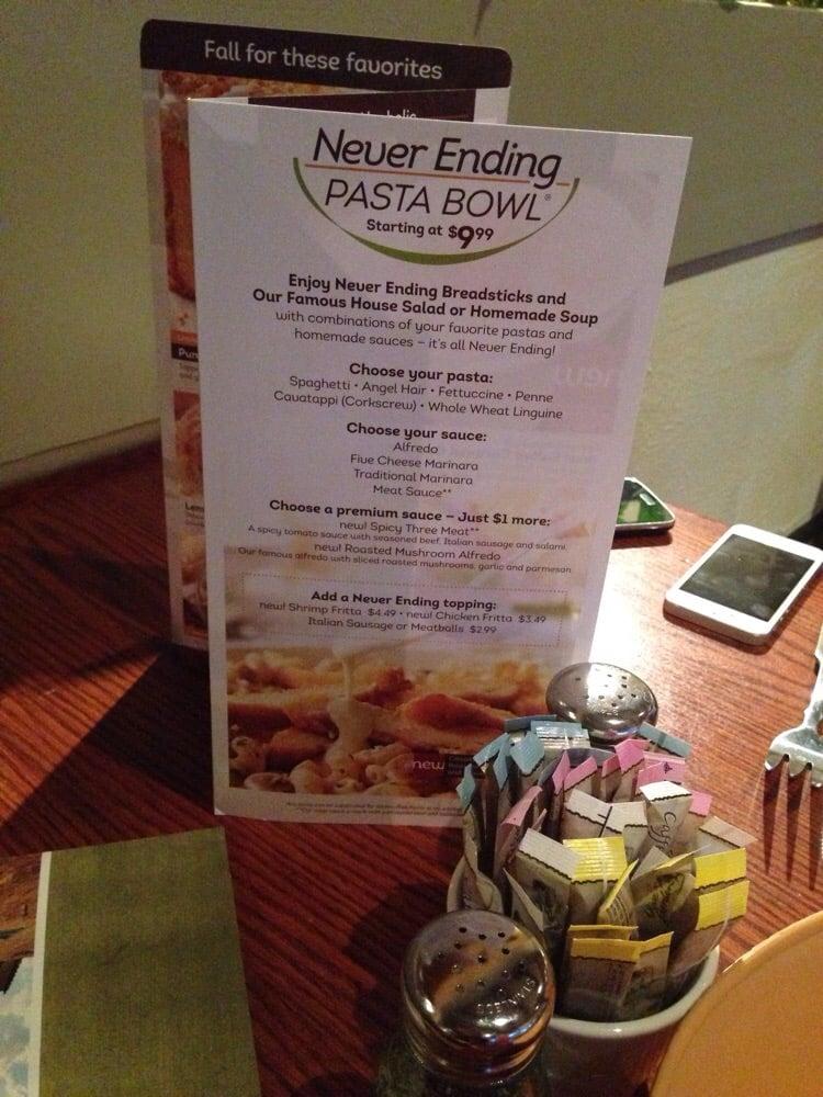 Menu at Olive Garden Italian Restaurant, Niles