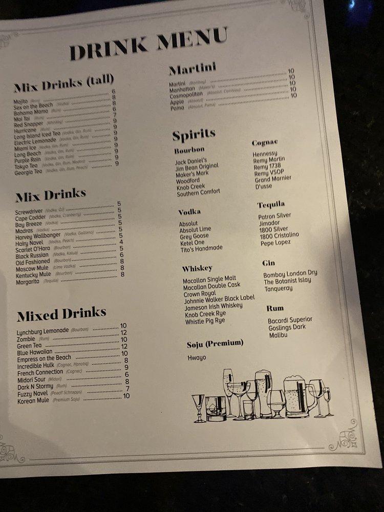 Menu at Iron Age Korean Steakhouse Druid Hills, Atlanta