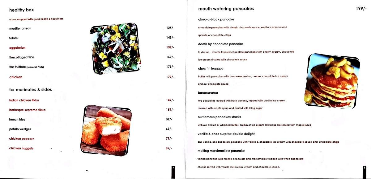 The Chocolate Room menu