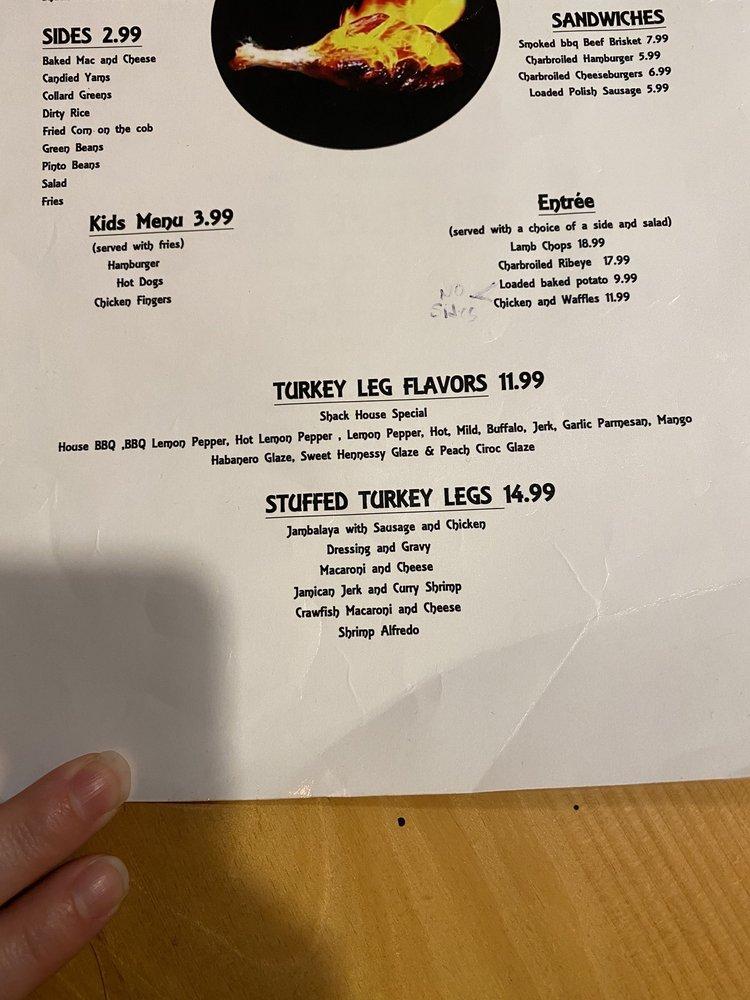 Menu at Turkey Leg Shack BBQ, Gadsden