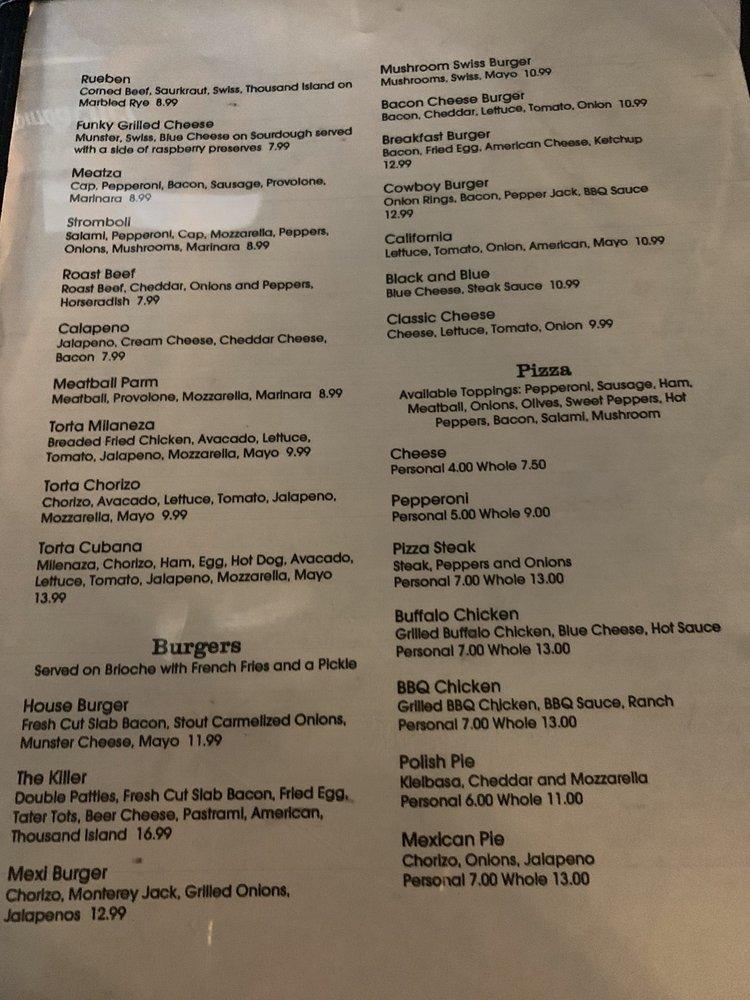 Menu at Tap at Humboldt Beer Depot pub & bar, West Hazleton