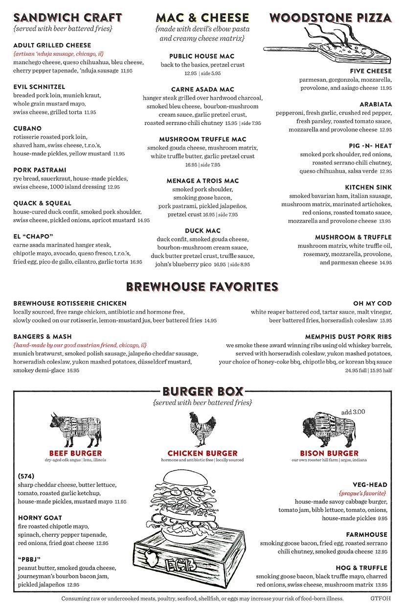 Menu at Evil Czech Brewery and Public House, Mishawaka