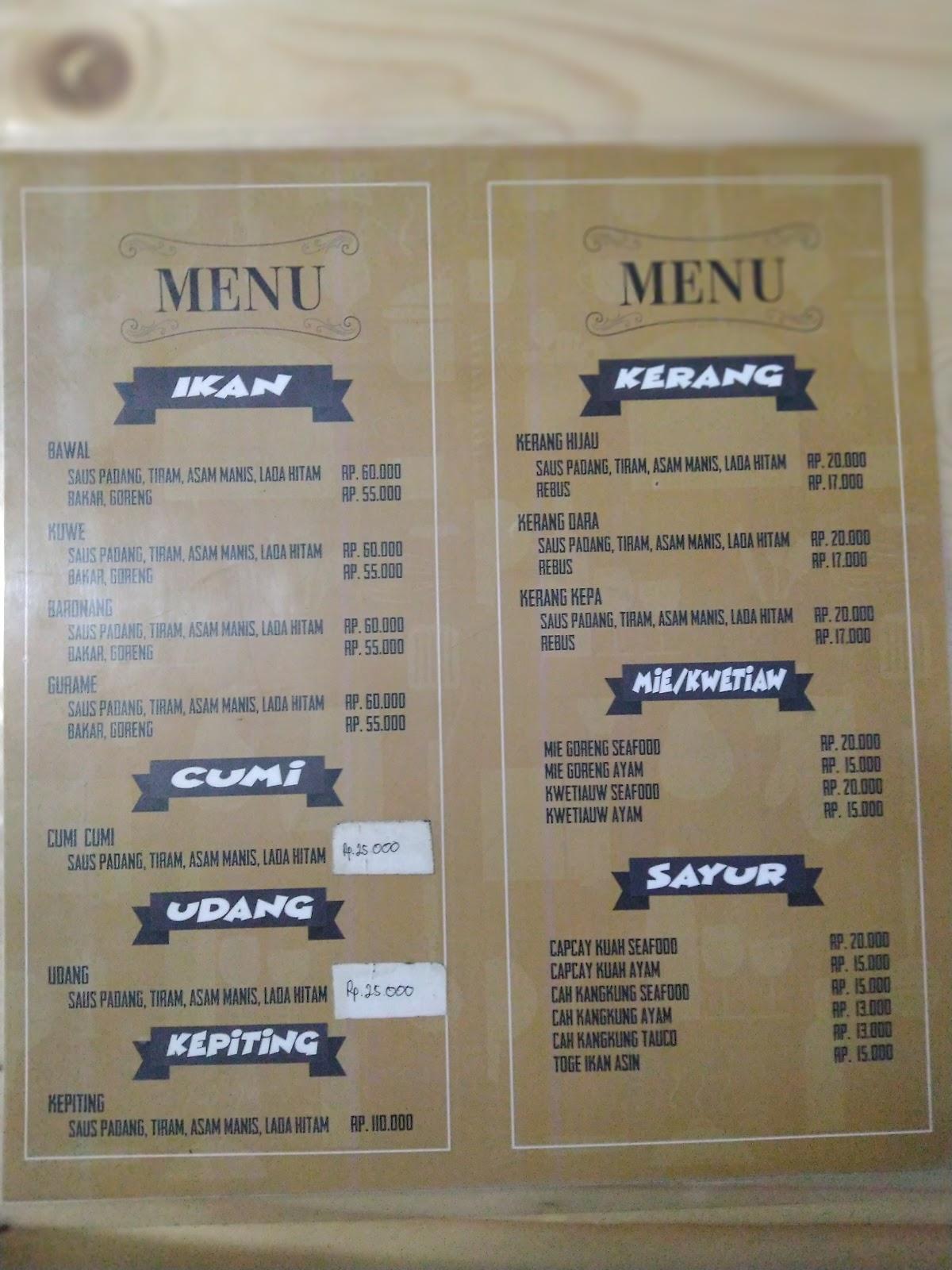 Menu At Seafood 86 Restaurant Cogreg