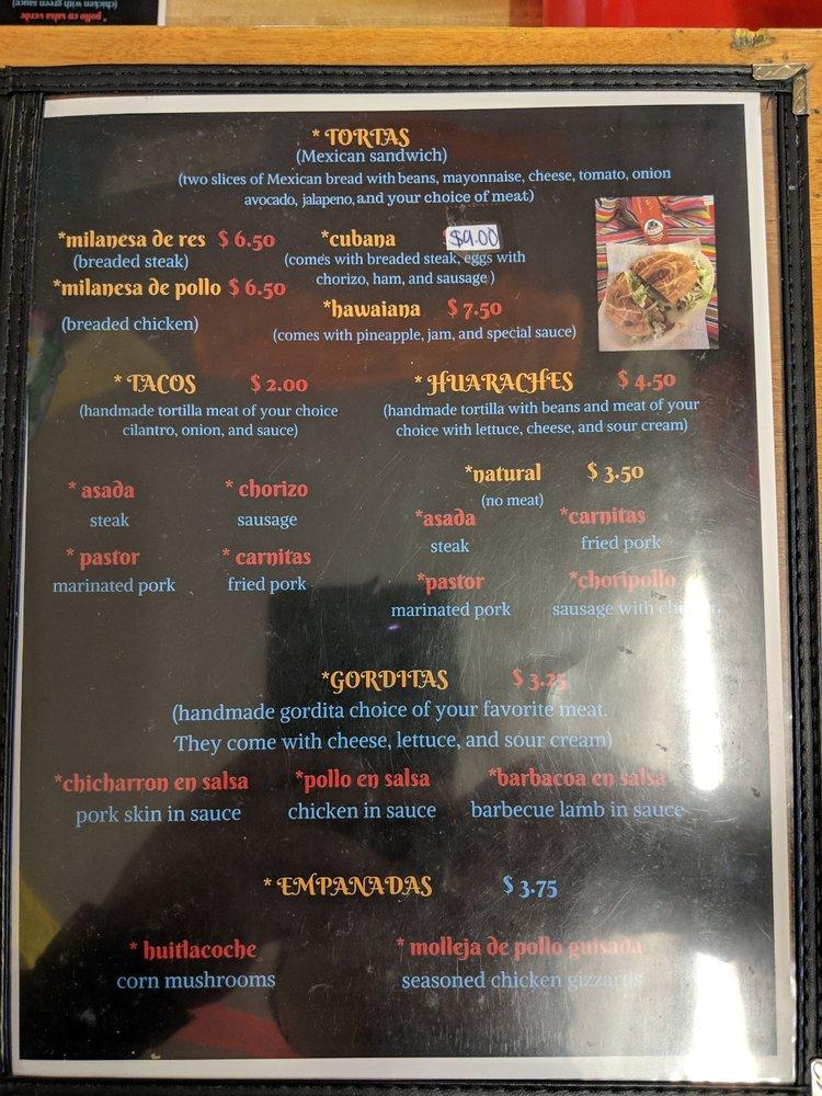 Menu At Cazuelas Dona Vicky Restaurant Lenoir