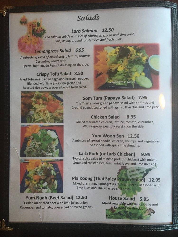 Menu at Lemongrass Seafood Bar & Grill Thai Cuisine, Moss Landing
