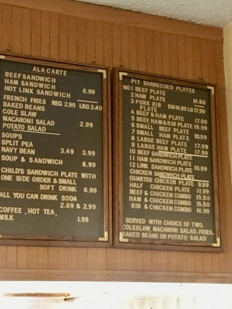 Menu at The Barbecue Pit, El Cajon, Fletcher Pkwy