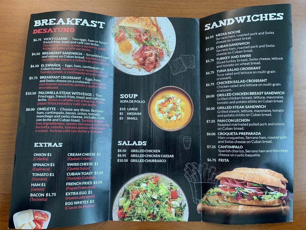 Menu at Vicky Bakery, Palmetto Bay