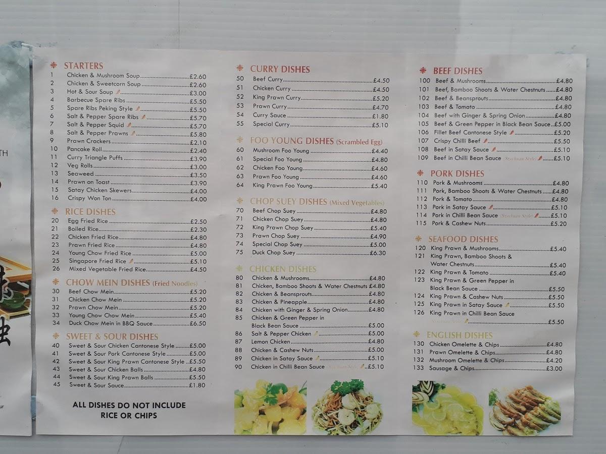 Menu at Mei Kitchen Chinese Takeaway fast food, Perranporth