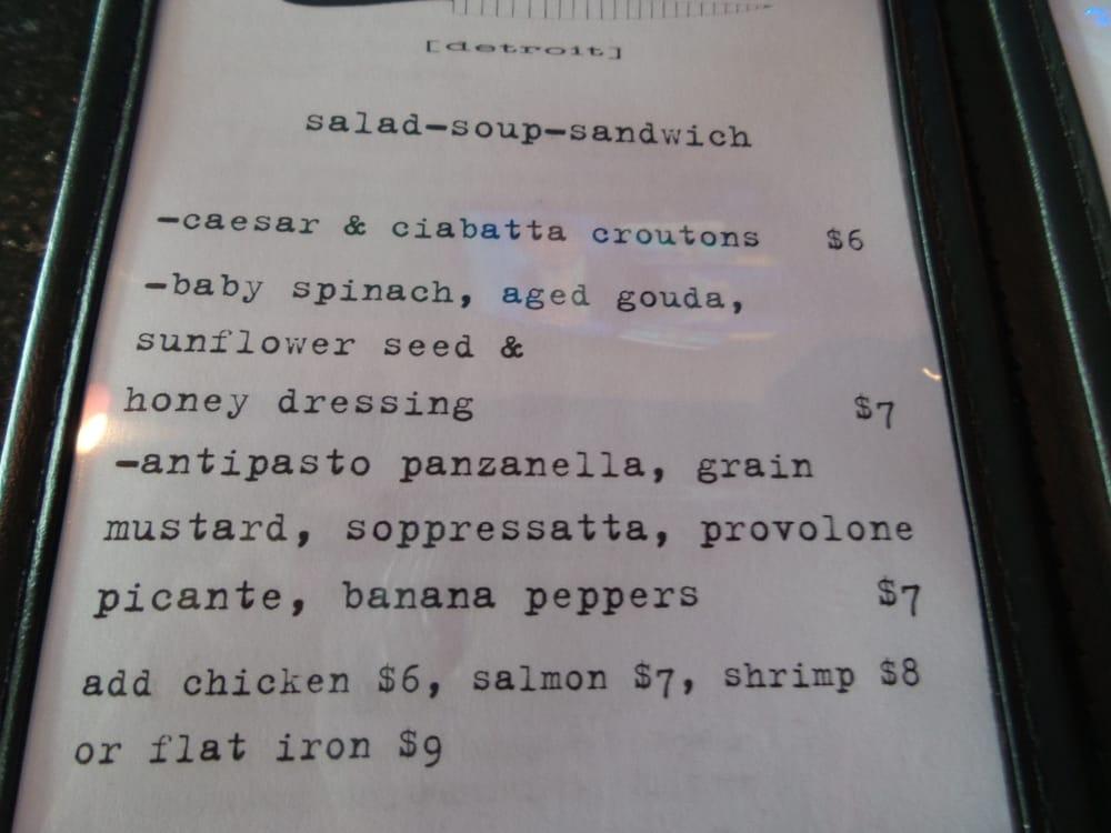 Menu at Motor City Kitchen pub & bar, Detroit