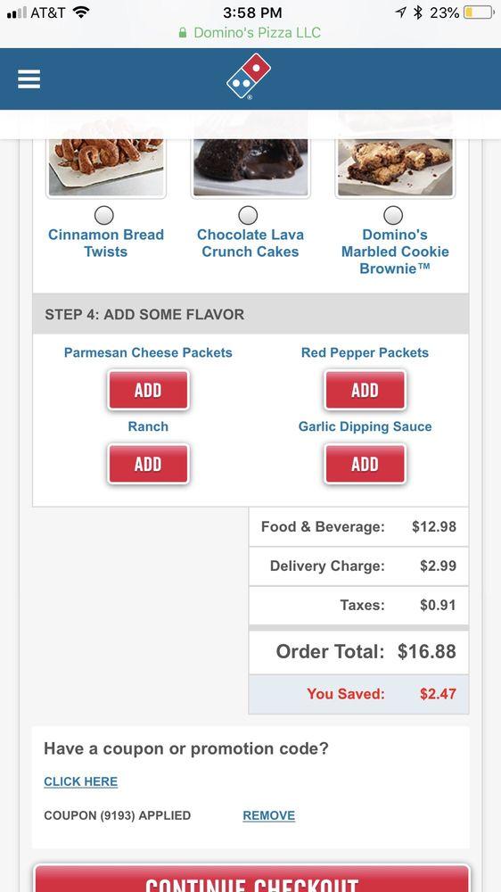 Menu at Domino's Pizza pizzeria, Englewood, N Access Rd Ste 3