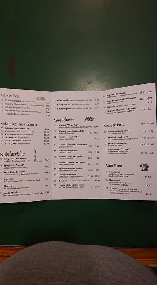 Speisekarte Von Restaurant Zur Neuen Pfalz Ludwigshafen Am Rhein