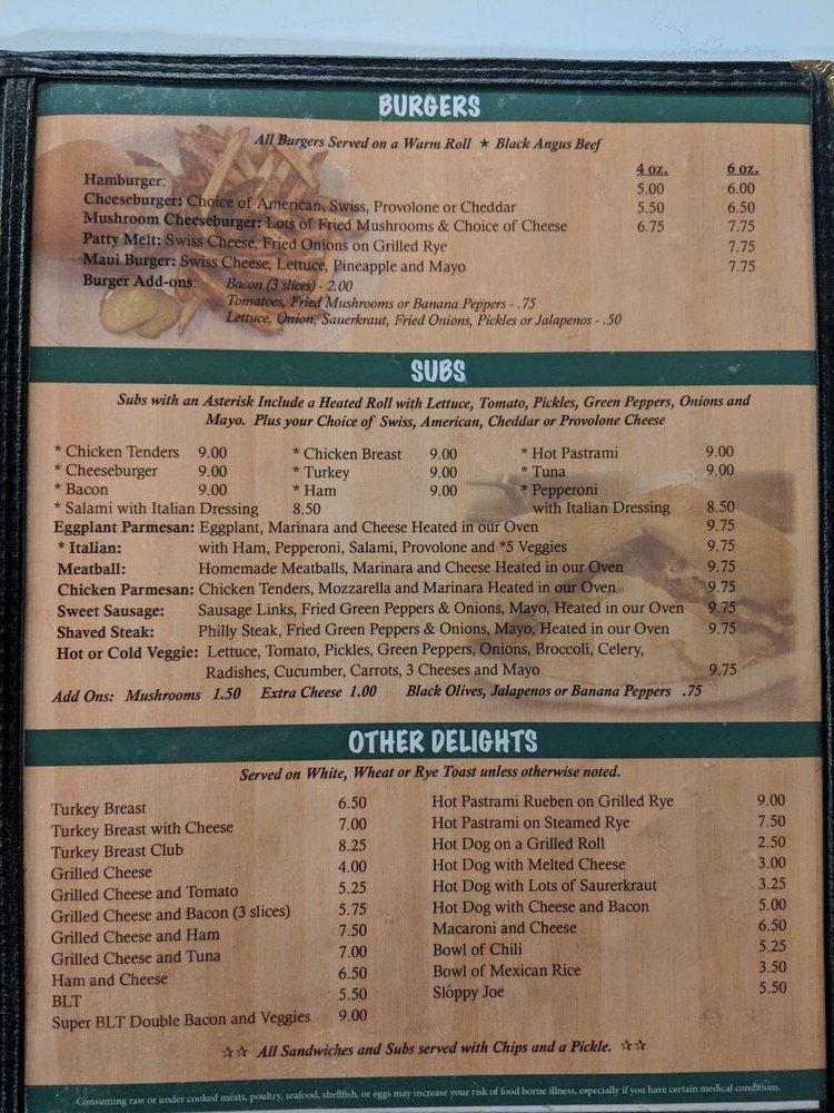 Menu at North Star Pizza pizzeria, Wilmington