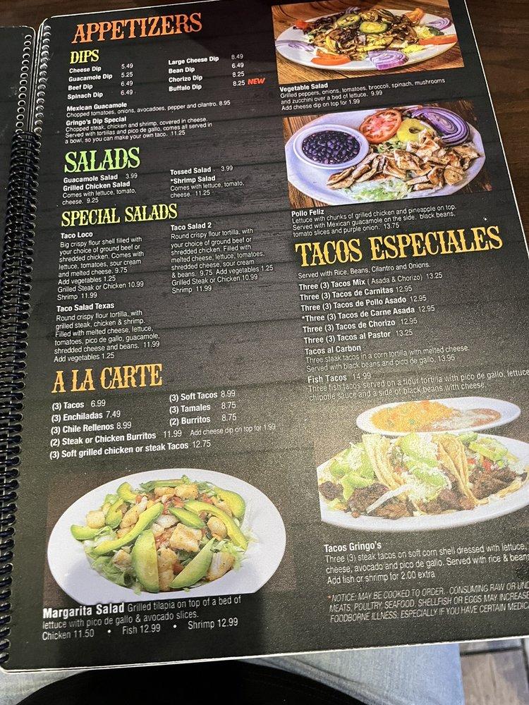 Menu At Gringo S Mexican Grill Restaurant Jefferson   R6dc Gringos Mexican Grill Menu 2023 02 