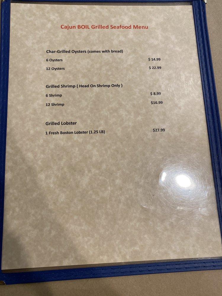 Menu at Cajun Boil (Plantation) restaurant, Plantation