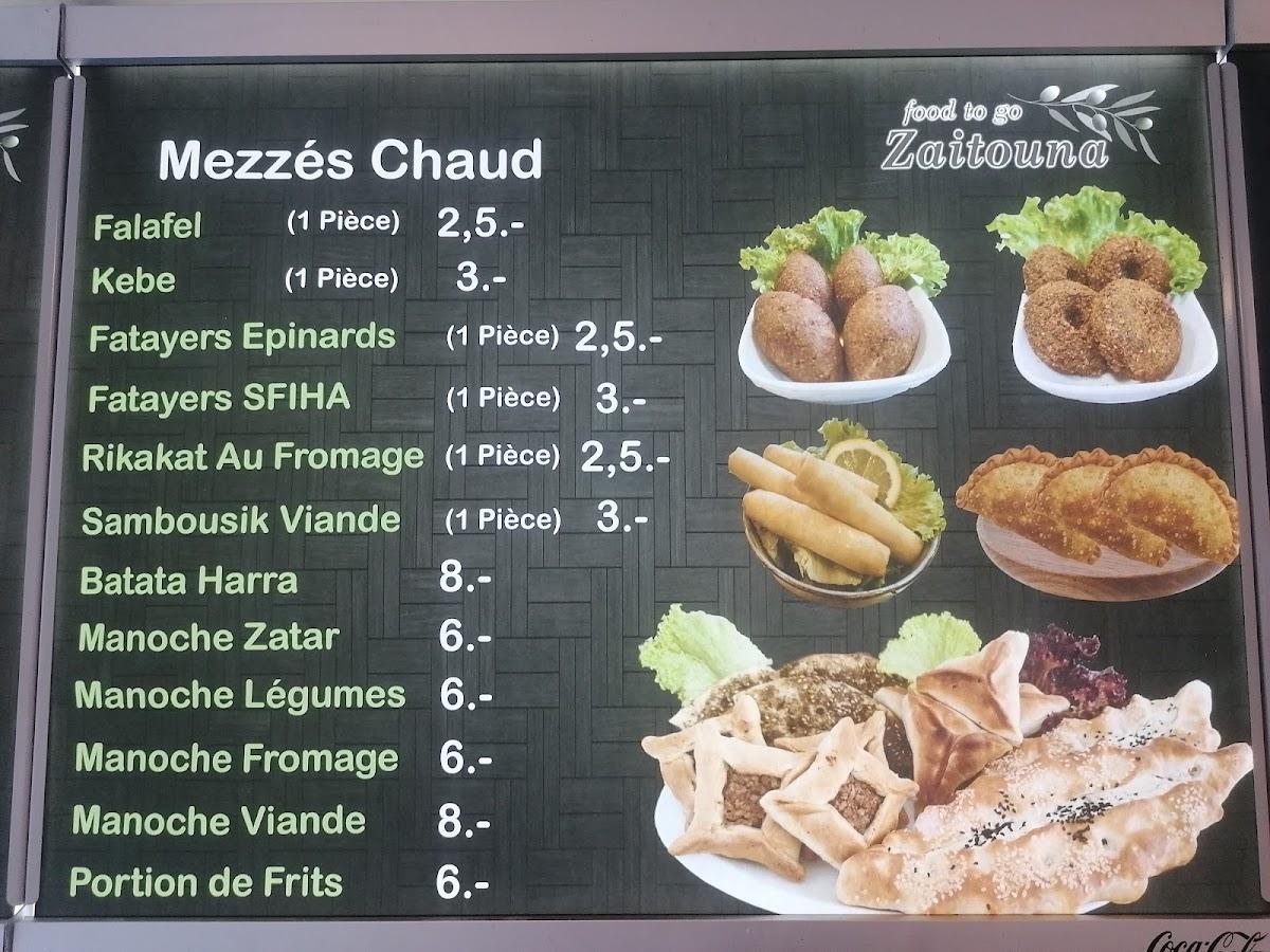 Menu di Zaitouna Food Takeaway 